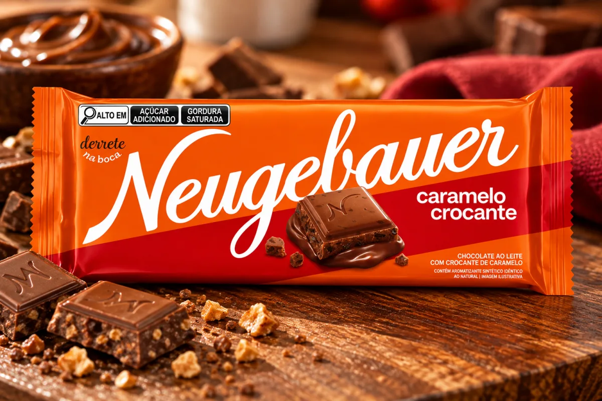 Barra Chocolate ao leite com crocante de caramelo