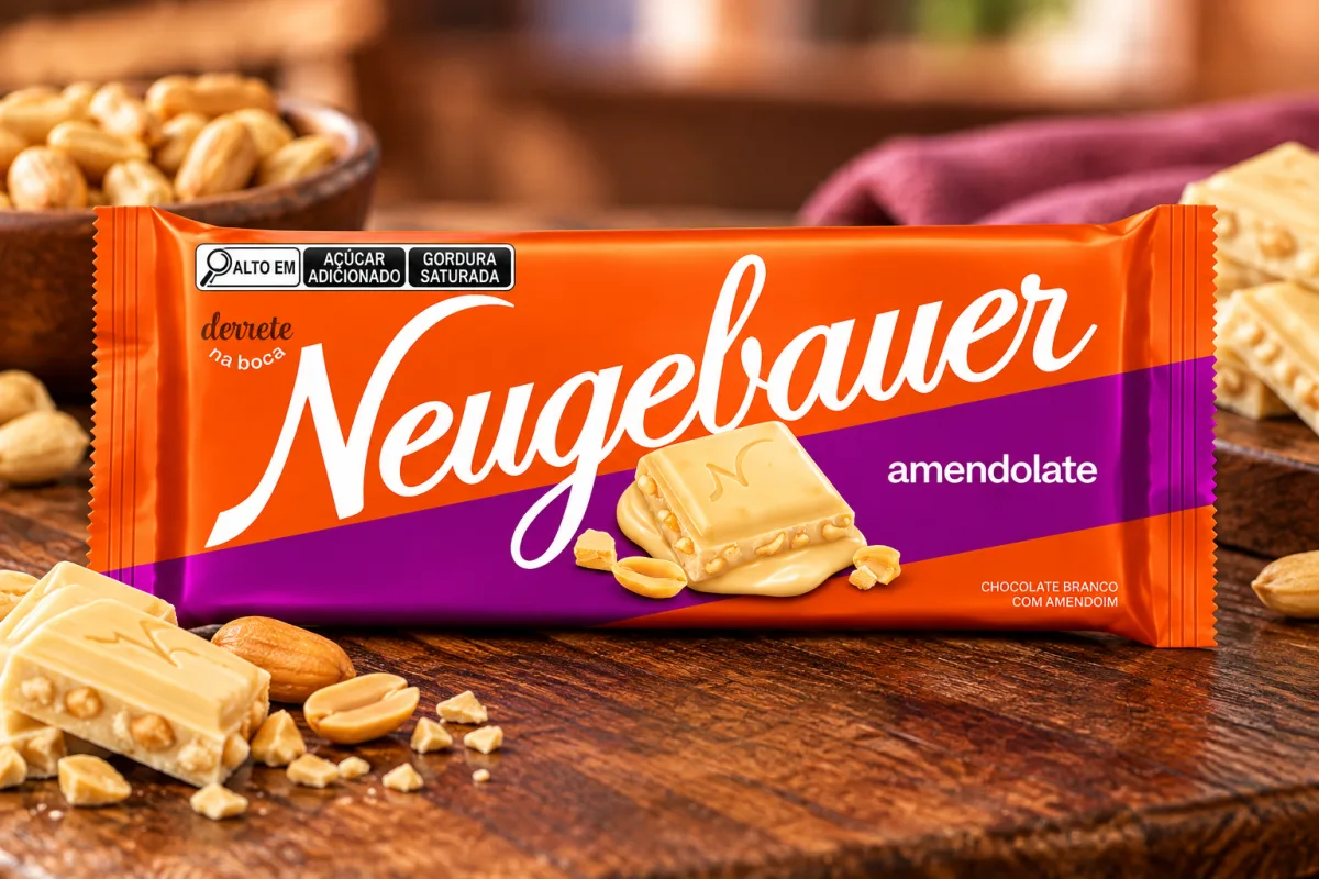 Barra Chocolate branco com amendoim  amendolate