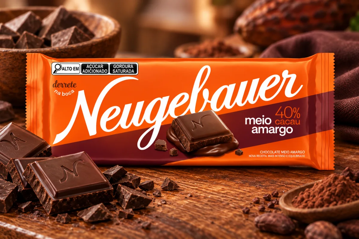 BARRA CHOCOLATE MEIO AMARGO 40% CACAU NEUGEBAUER