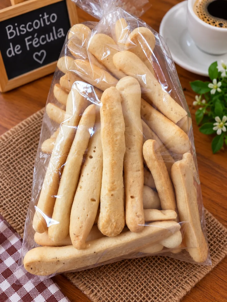 Biscoito de fécula/palito/pêtta embalagem 180 a 230g