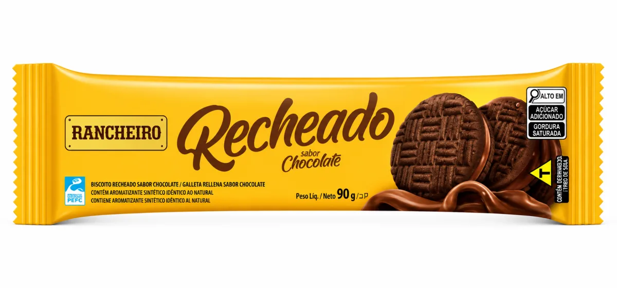 biscoito  recheado rancheiro chocolate 90g