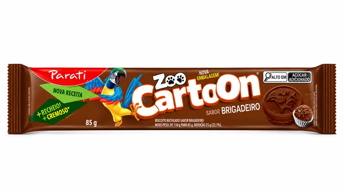 biscoito zoo cartoon sabor brigadeiro 85g