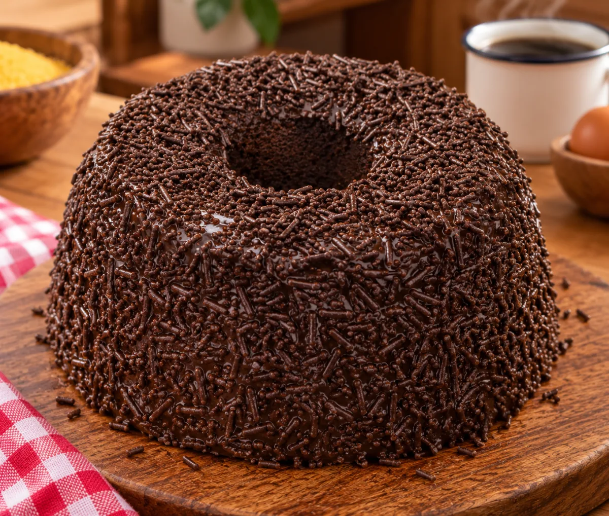bolo chocolate com brigadeiro