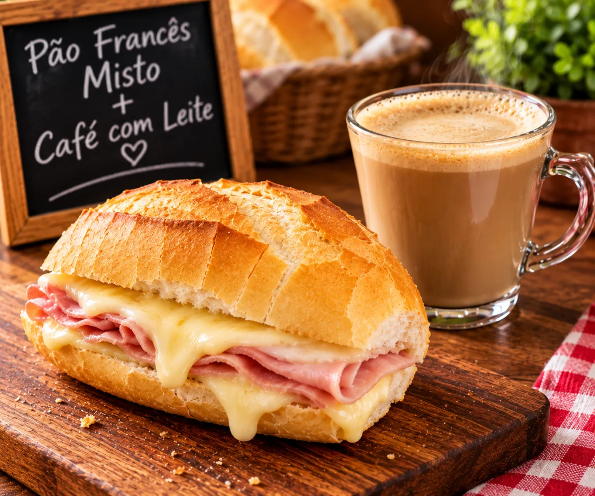 café com leite + misto quente