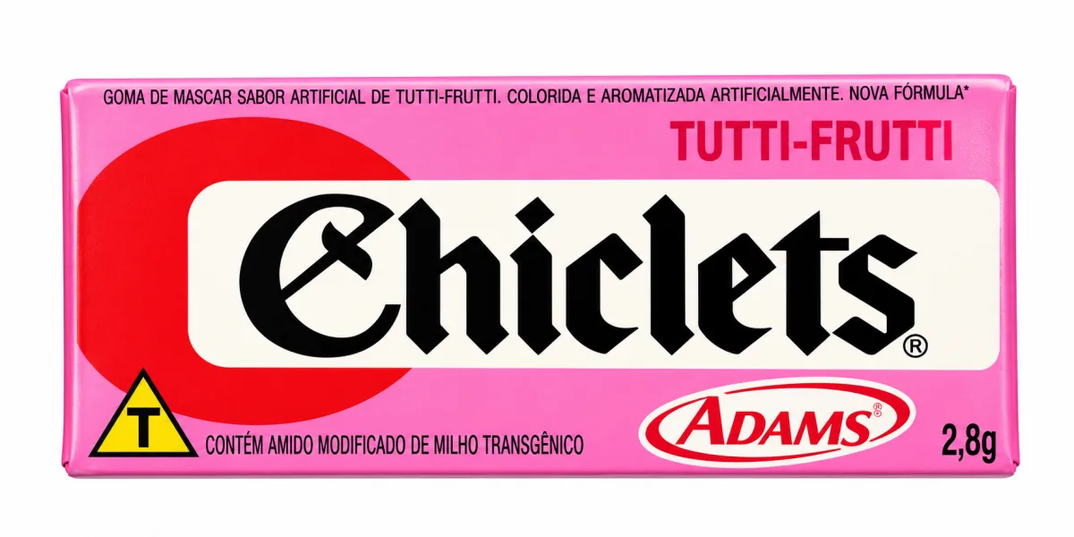 Chiclets Adams Unidade 2,8g tuti-fruti