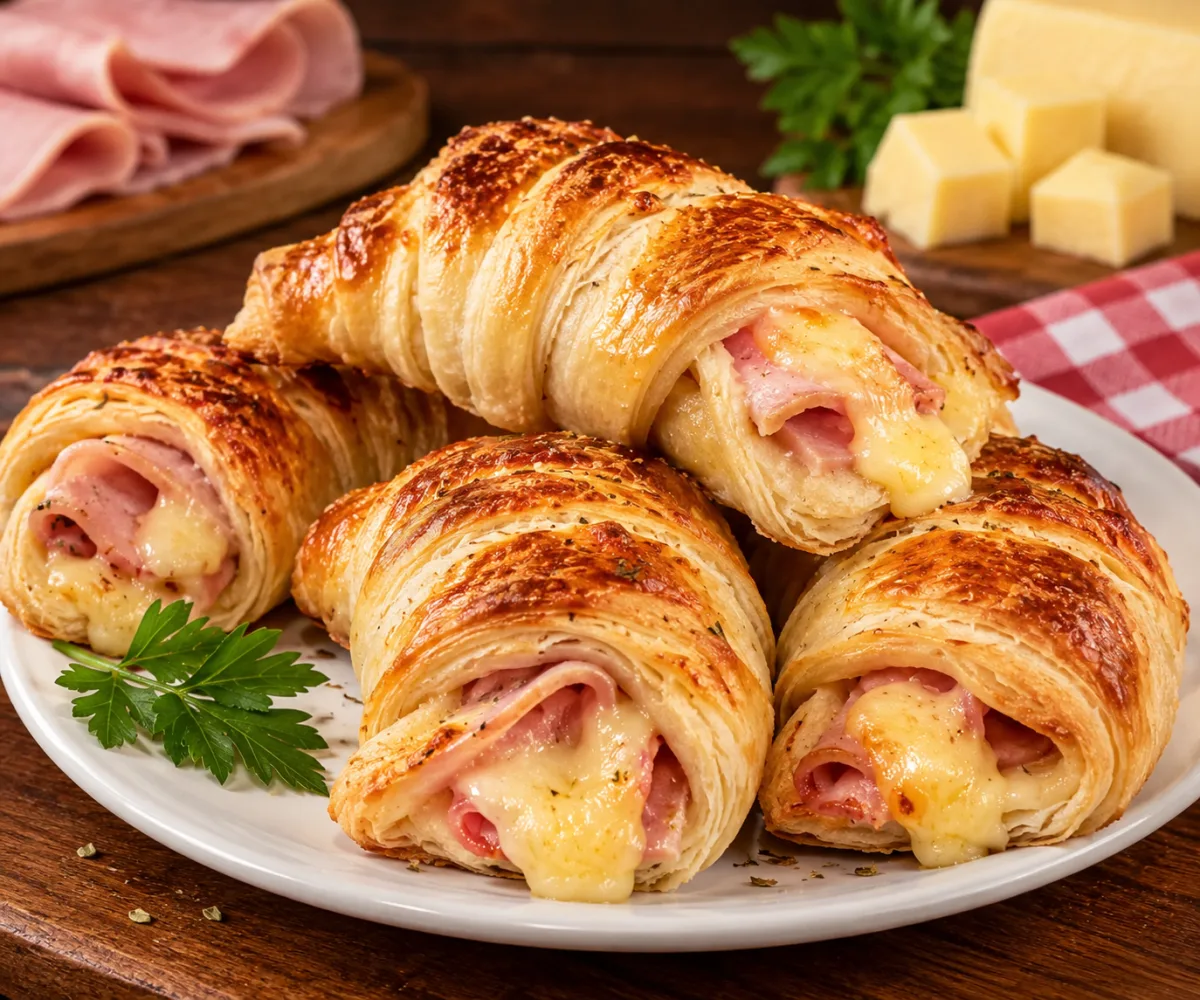 Croissant de presunto e queijo
