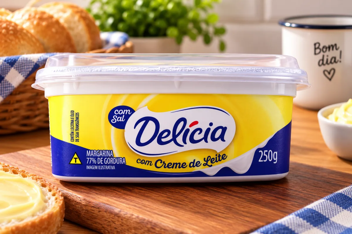 Margarina Manteiga Com Sal E Creme De Leite Delícia Pote 250g