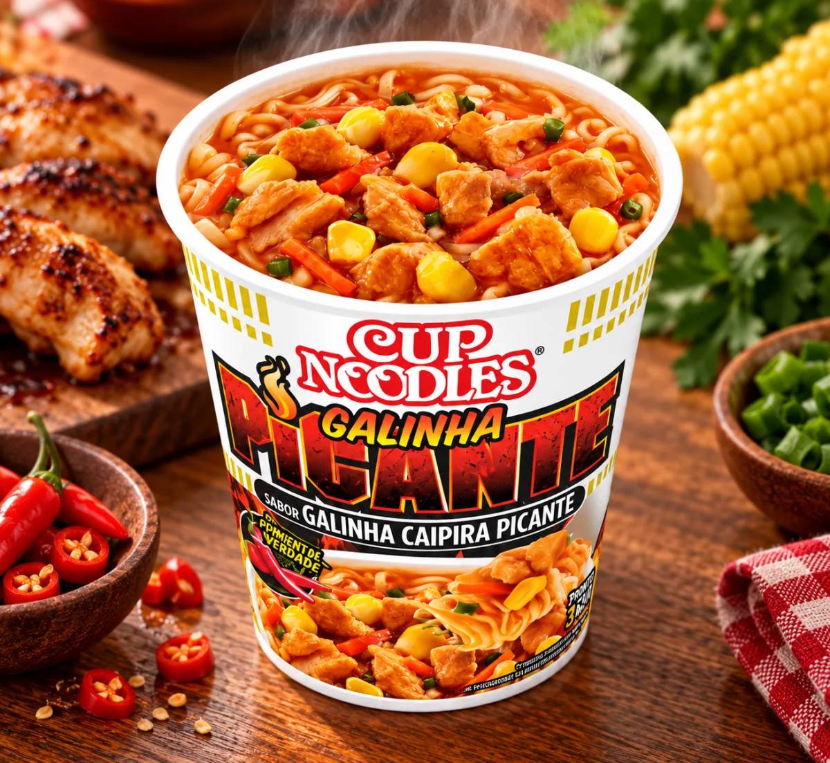 Miojo copo Cup Noodles Galinha Picante 65g