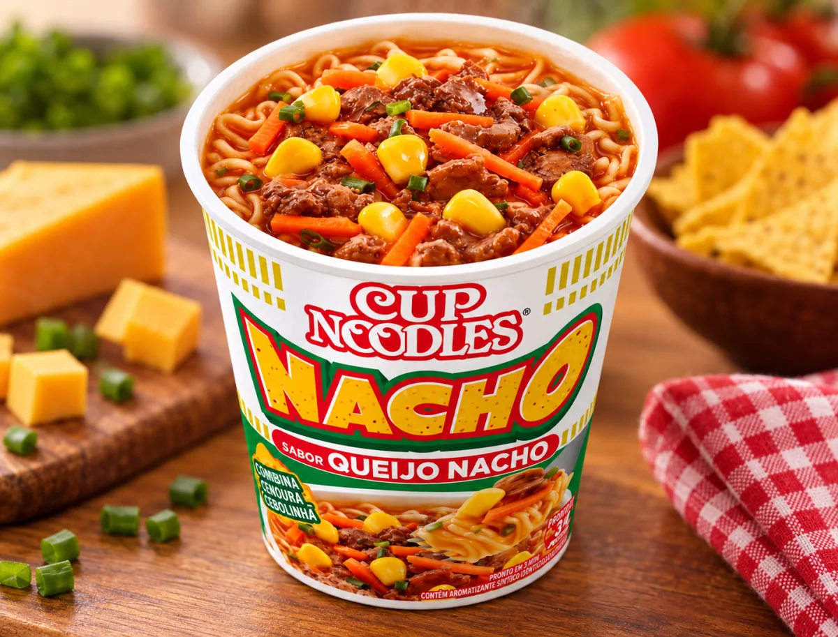 Miojo copo Cup Noodles queijo nacho 65g