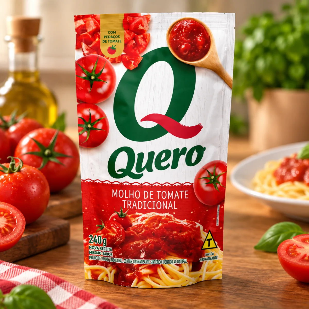 Molho de Tomate Tradicional Quero 240g