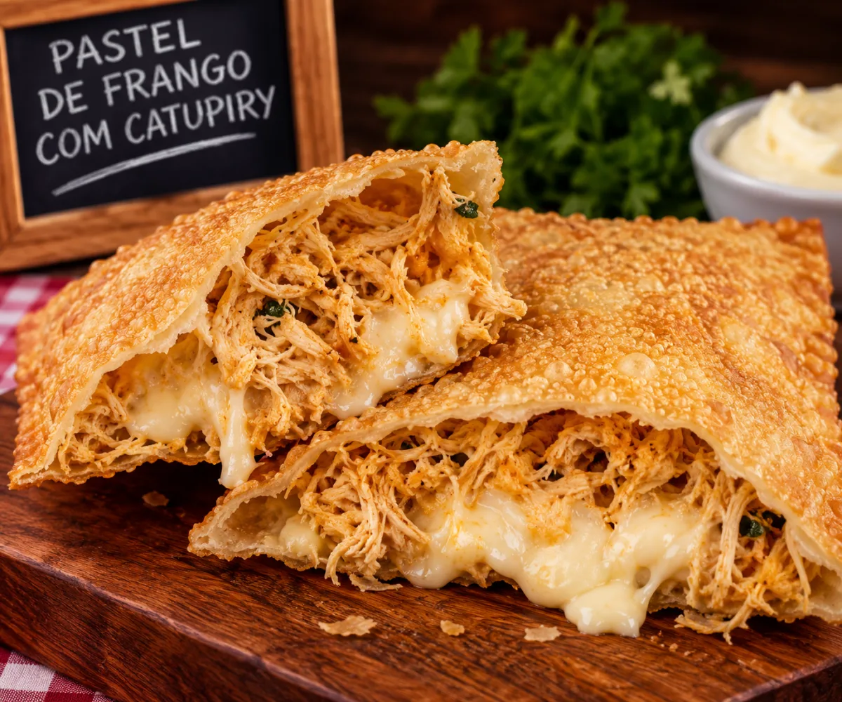 Pastel frango com catupiry