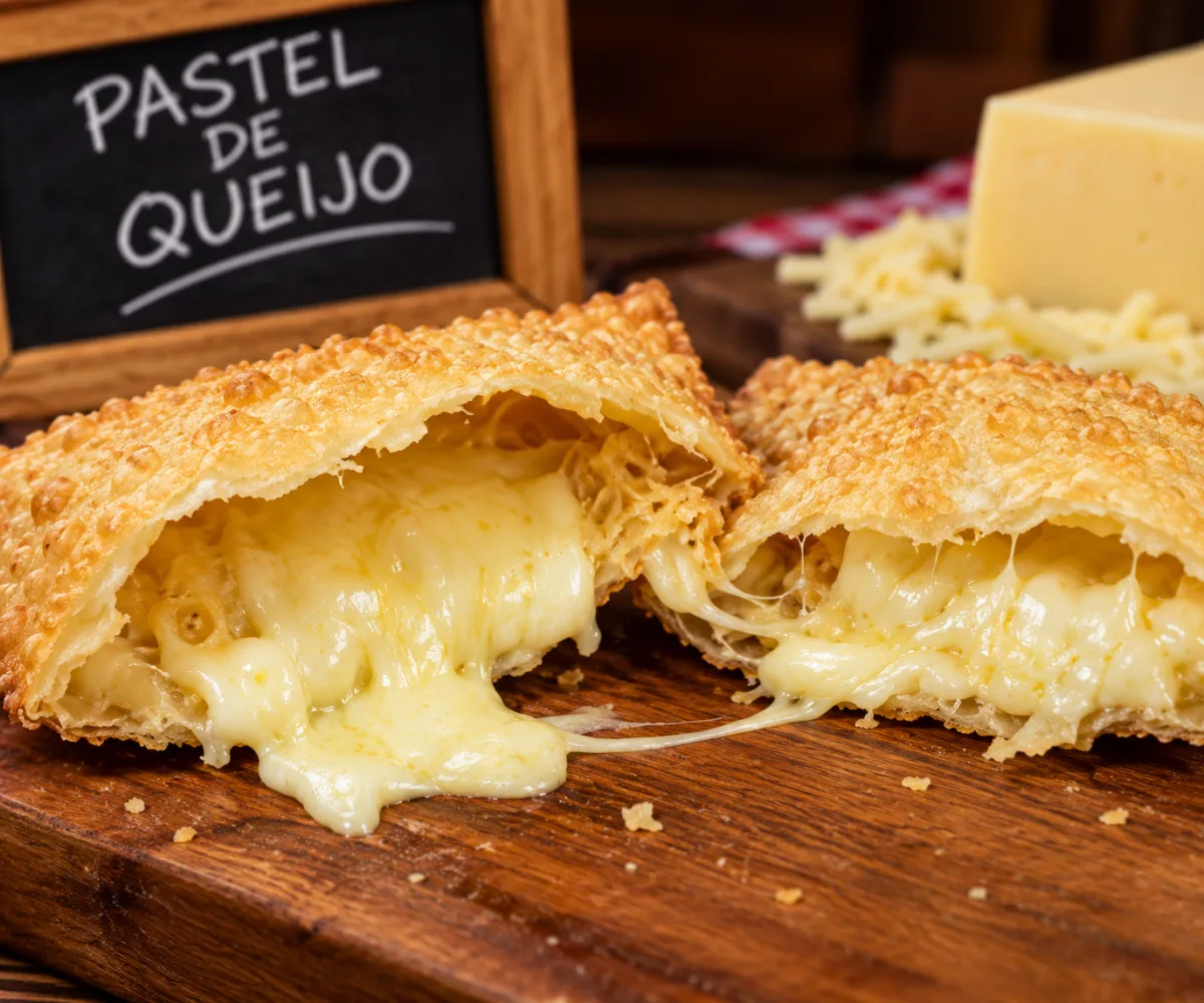 Pastel frango com queijo